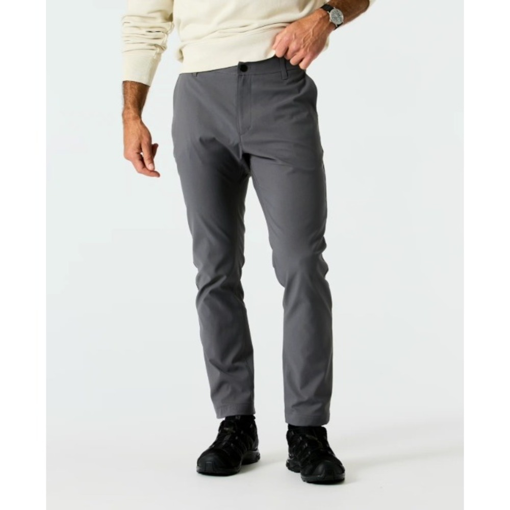 Proof Nomad Pant Mens 33 Charcoal Gray 4-Way Stretch DWR Quick Dry Slim Chino